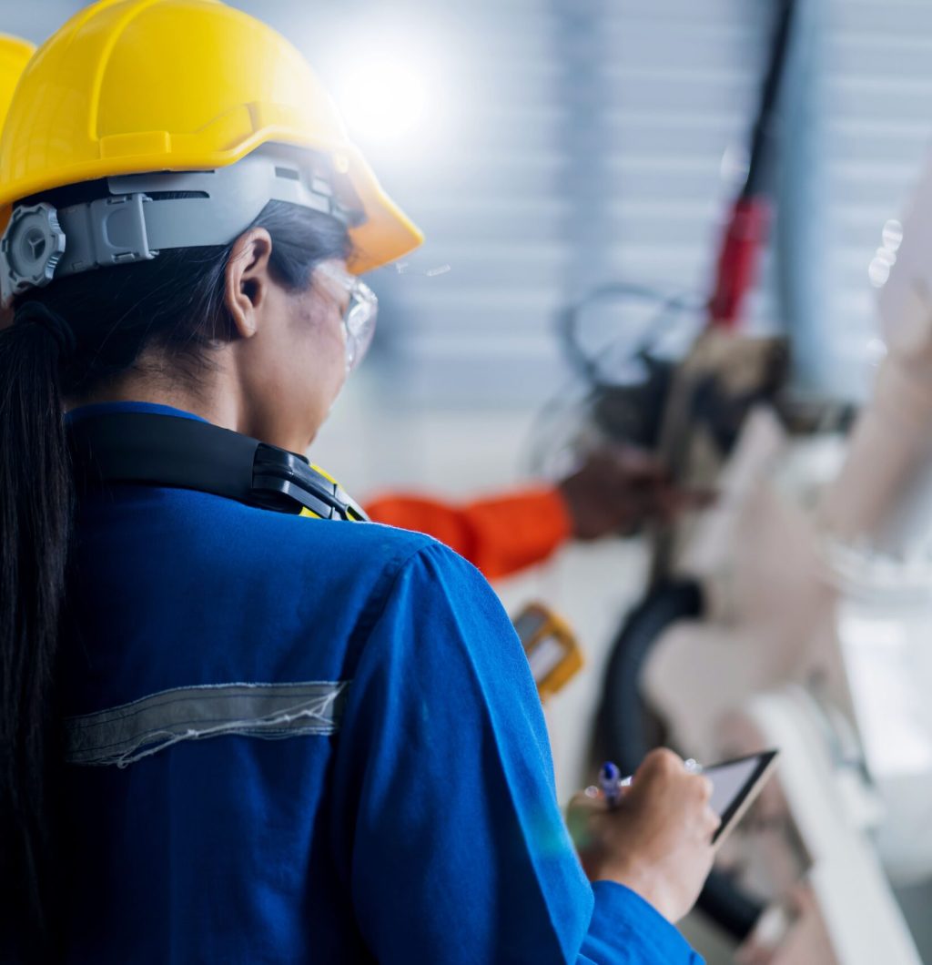 Female in manufacturing company